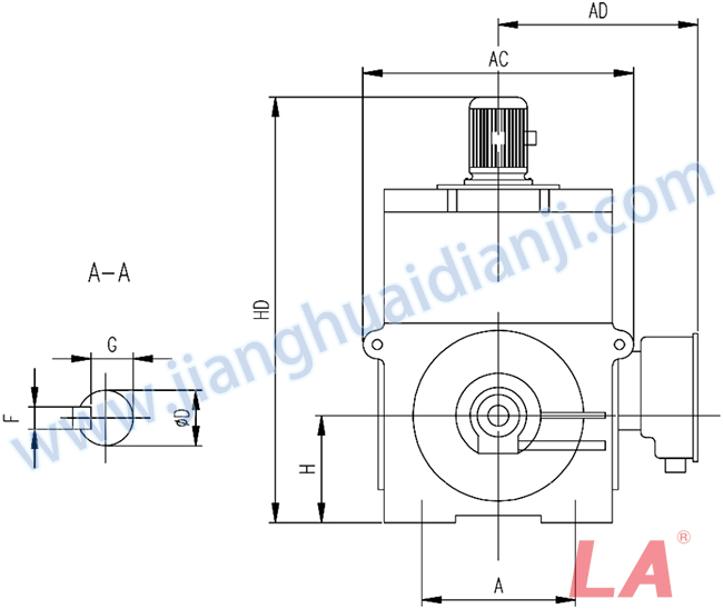 YMPS系列磨煤機用高壓三相異步電動(dòng)機安裝尺寸圖(IP54、IP55 10KV) - 六安江淮電機有限公司